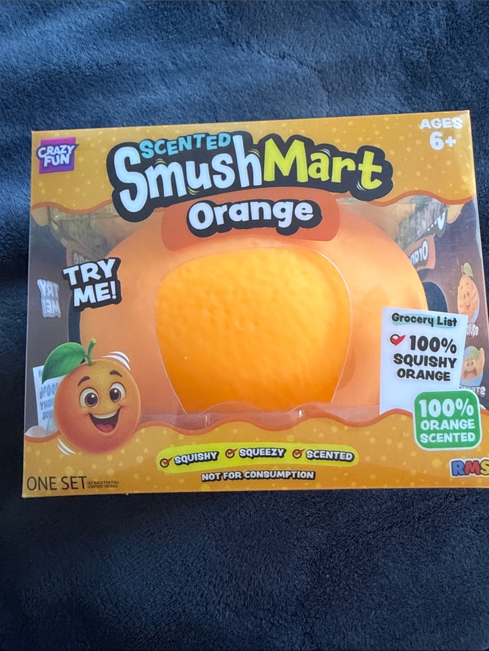 RMS Crazy Fun Smush Mart Scented Orange Squishy Toy - Orange authentic large